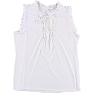 NY Collection Womens Lace Insert Knit Blouse - 1 of 1