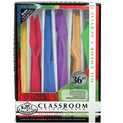 Royal Brush Plastic Painting Knives Classroom Value pk, pk of 36