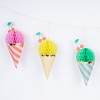 Meri Meri Ice Cream Honeycomb Garland (10' with excess cord - Pack of 1) - 3 of 4