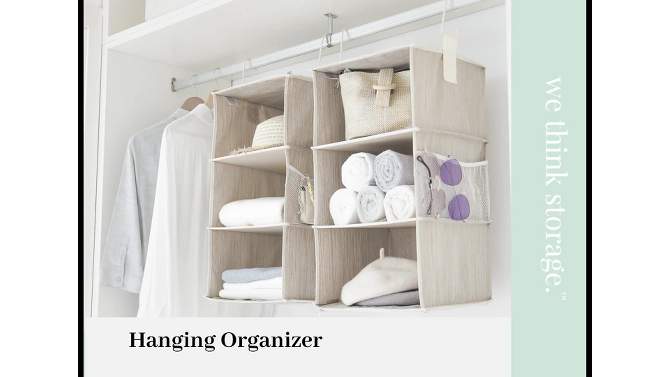 WeThinkStorage 12" x 12" x 42" Foldable 6-Shelf Hanging Closet Organizers, 2 of 10, play video