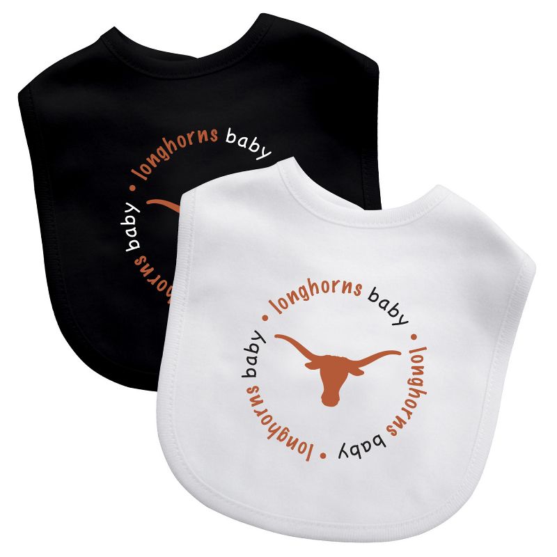 BabyFanatic Officially Licensed Unisex Baby Bibs 2 Pack - NCAA Texas Longhorns, 2 of 4