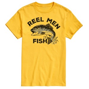 Men's - Instant Message - Reel Men Fish Short Sleeve Graphic T-Shirt - 1 of 4