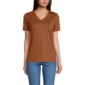 Lands' End Women's Relaxed Supima Cotton T-Shirt - 1 of 3