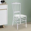 YIYIBYUS 4PC Stacking Chairs, Clear Dining Chairs, Elegant Party Event Wedding Chairs - 3 of 4