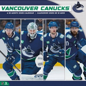 Trends International 2026 Vancouver Canucks Bilingual French 12"x12" Wall Calendar - 1 of 4