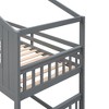 Twin Over Twin House Bunk Bed With Ladder, Wood Bed-White - 4 of 4