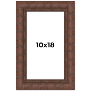 PosterPalooza | 10x18 Wide Bamboo Picture Frame, UV Acrylic, 4 Finishes - Brown, Black, Silver, and Natural - 1 of 4