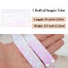 Sewing Sequin Trim 0.9 Inch 4 Row, 25 Yards Glitter Sequin Ribbon Metallic Stretch Bling Strip DIY Craft Decoration - 2 of 4