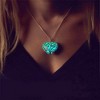 Glow in the Dark Heart Necklace - Luminous Halloween Jewelry with Fluorescent Stone - 2 of 4
