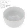 Elanze Designs Bistro Glossy Ceramic 4 inch Dessert Bowls Set of 4, White - 2 of 4