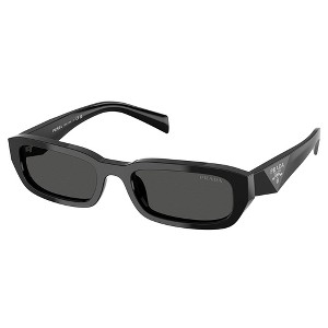 Prada PR B06S 16K08Z Womens Rectangle Sunglasses Black 53mm - 1 of 3
