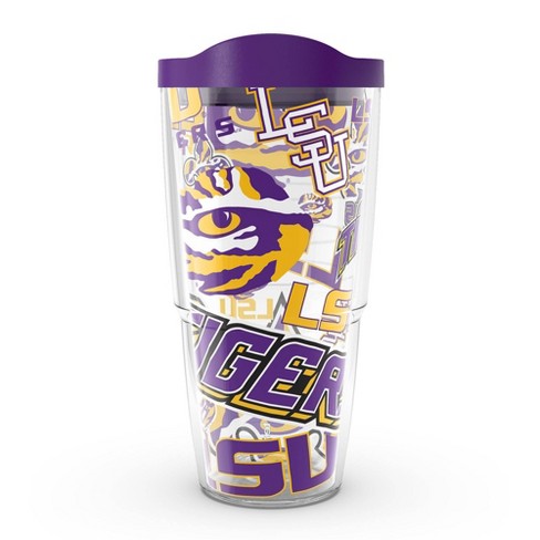 NCAA LSU Tigers 24oz Skinny Tumbler with Straw