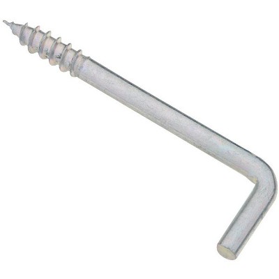 National Hardware Zinc-Plated Silver Steel 2-5/8 in. L Square Bend Hook 1 pk