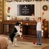 Dog Crate, Wooden Dog Kennel End Table with 2 Drawers and 4 Open Storage Shelves, Removable Bowls - 3 of 4
