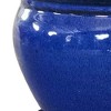 Southern Patio Wisteria 12 Inch Diameter Ceramic Indoor Outdoor Garden Planter Pot Urn with Saucer for Flowers, Herbs, and Plants - 4 of 4