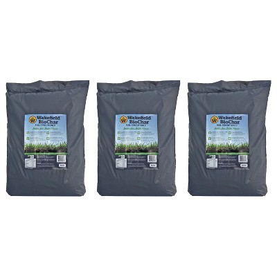 Wakefield  WFBCSC-BAG-40 1 Cu Ft Bag Premium Biochar Organic Garden Soil Conditioner (3 Pack)