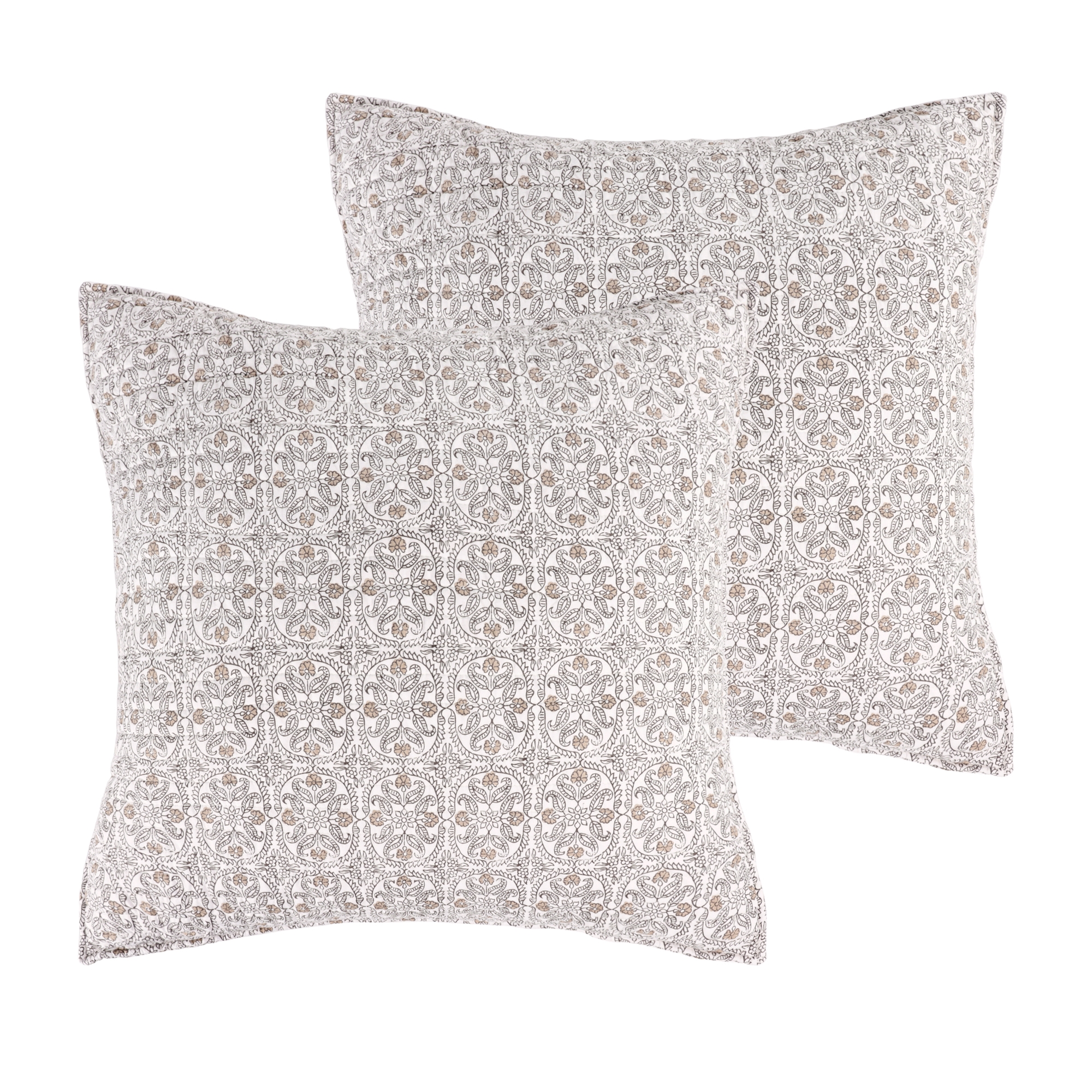 Adare Cocoa Euro Sham Set of 2 - Levtex Home