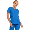 MediChic Women's V-Neck Scrub Set Straight Leg Six Pocket Cargo Scrub Pants with 4-Way Stretch Scrubs Sets - 4 of 4