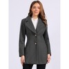 INSPIRE CHIC Women's Elegant Notched Lapel Button Single Breasted Winter Coat - 3 of 4