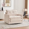 360° Swivel Barrel Chair, Chenille Upholstered Accent Lounge Chair with Thick Cushion and Armrests, Single Sofa for Bedroom or Living Room - Koiai - 2 of 4