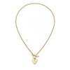 Adornia 14k Gold Plated Heart Initial Toggle Necklace - 3 of 3
