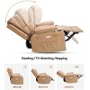 Oversized Padded Swivel Rocking Recliner Chair with Heat and Massage – Comfy Faux Leather Swivel Rocker Reclining Single Sofa for Adults - 4 of 4