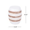 Syemin Patio End Table, Decorative Unique Design Coffee Table for Drinks, Plants and Accessories, White, 15.5"*15.5"*19.25" - 2 of 4