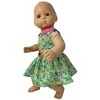 Doll Clothes Superstore Flowers And Check Dress Fits 15 Inch Baby Dolls - 4 of 4