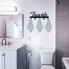 Towel Rack 5 Towel Hooks Wall Mount Towel Holder Black Metal Towel Racks for Bathroom Storage Organizer Rack - 3 of 4