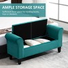 CAVINAS Velvet Storage Ottoman Bench with Button-Tufted Top and Rolled Armrest,Upholstered Storage Ottoman,Storage Benches for Living Room - 2 of 4