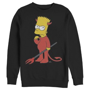 Men's The Simpsons Devil Bart Sweatshirt - 1 of 4