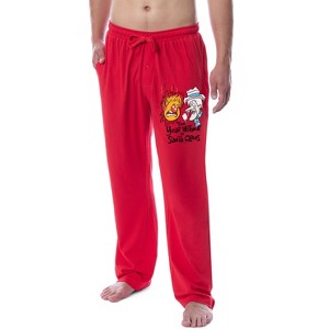 The Year Without a Santa Claus Mens' Heat Miser Snow Sleep Pajama Pants Red - 1 of 3