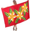 LA LEELA Women's Vacation Swimsuit Holiday Bathing Suit Cover up Sarong Wrap Swimwear Wraps One Size Red Floral - 2 of 4