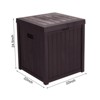 VisioGear 51 Gal Outdoor Garden Plastic Storage Deck Box for Tools Cushions Toys, Brown, 22"*22"*24.5" - 3 of 4