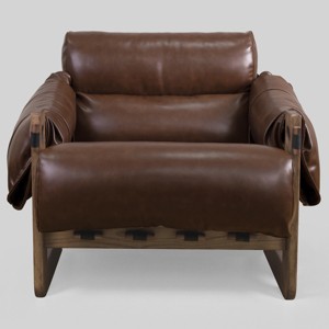 Art Leon Faux Leather Leisure Lounge Chair - 1 of 4
