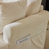 Karl Home Beige Corduroy Living Room Swivel Barrel Accent Chair - 4 of 4