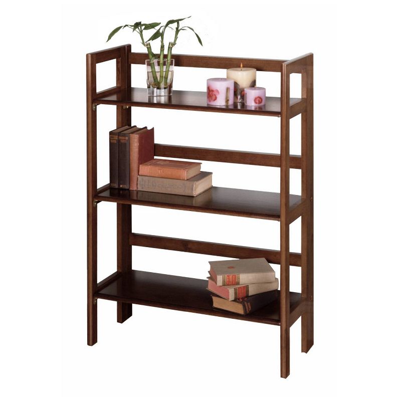 3pc 38.54" Torino Set Fabric Basket and Folding Bookcase Walnut Brown - Winsome
, 5 of 9