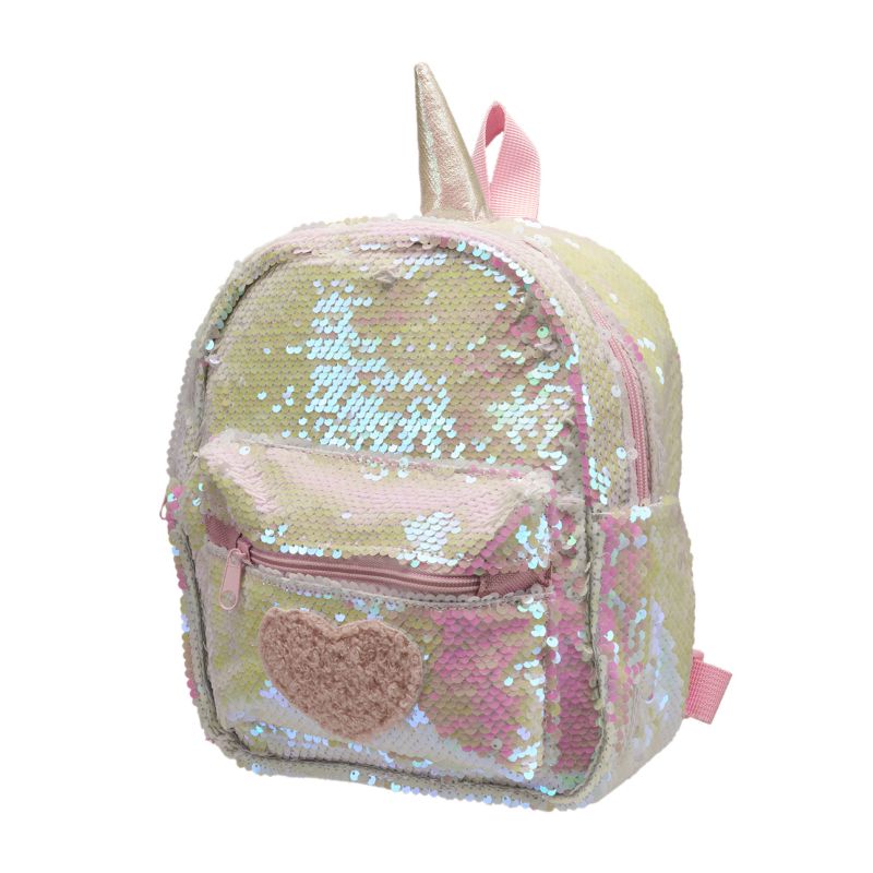 Limited Too Girl's Mini Backpack in Heart Sequins, 3 of 6