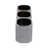 Sagebrook Home 10" Ceramic 3-cup Pen and Pencil Holder for Stylish Desktop Storage at Your Home or Office - 3 of 4