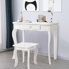Infans Kids Vanity Table & Stool Princess Dressing Make Up Play Set for Girls - 2 of 4