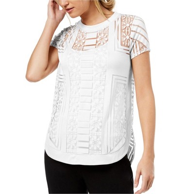 bar III Womens Burnout Embellished T-Shirt