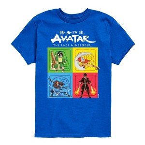 Boys' - Avatar: The Last Airbender - Toph Aang Katara Zuko Four Elements Short Sleeve Graphic T-Shirt - 1 of 4
