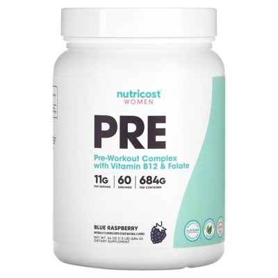 Nutricost Women, Pre-Workout Complex with Vitamin B12 & Folate, Blue Raspberry, 1.5 lb (684 g)
