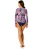 Anne Cole Women's Paisley Parade Long Sleeve Zip Front Rash Guard Top - image 4 of 4