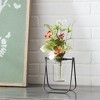 Hanging Glass Jar Vase with Metal Stand (Set of 2) - 3 of 4