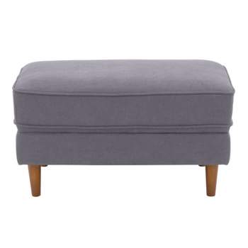 Mulberry Fabric Upholstered Modern Ottoman - CorLiving