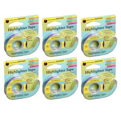 6pk Removable Highlighter Tape Purple - Lee Products