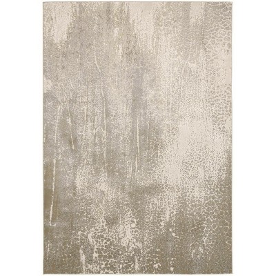 Aura Modern Abstract Ivory/Gray/Gold Area Rug