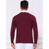 INSPIRE CHIC Men's Long Sleeve V-neck Solid Color Knitted Pullover Sweater - 3 of 4