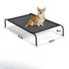 DSVIMOY Outdoor Pet Bed with 4 Legs, Portable Pet Bed for Camping, Hiking, Black & White, 43"*26"*8" - 3 of 4